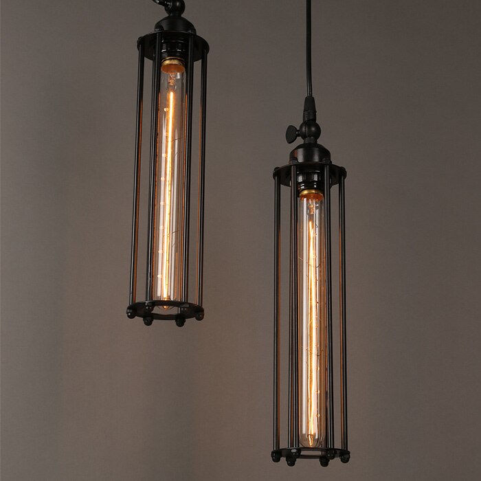 Vintage Country Style Pendant Light - Iron Cage Droplight