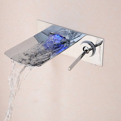 Wall Bathroom Sink Faucet LED