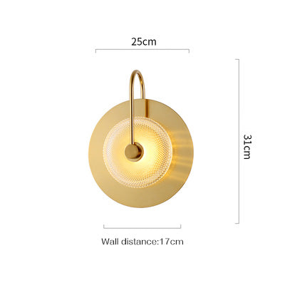 Wattle - Circular Modern Art Deco Wall Lamp