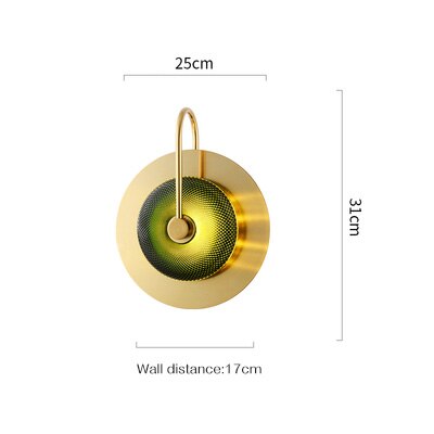 Wattle - Circular Modern Art Deco Wall Lamp