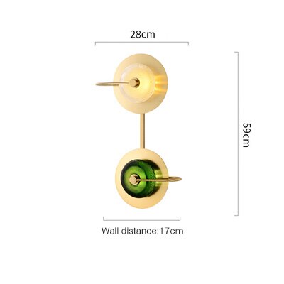 Wattle - Circular Modern Art Deco Wall Lamp