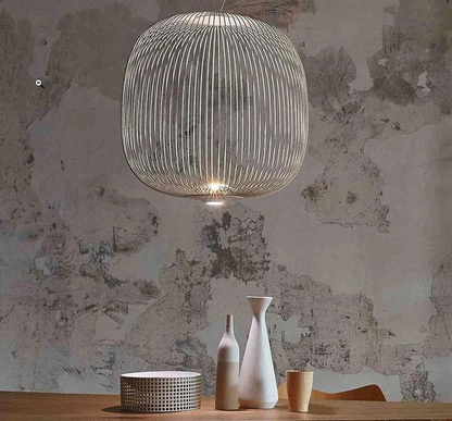 Minis - Modern Cage Spokes Hanging Lamp