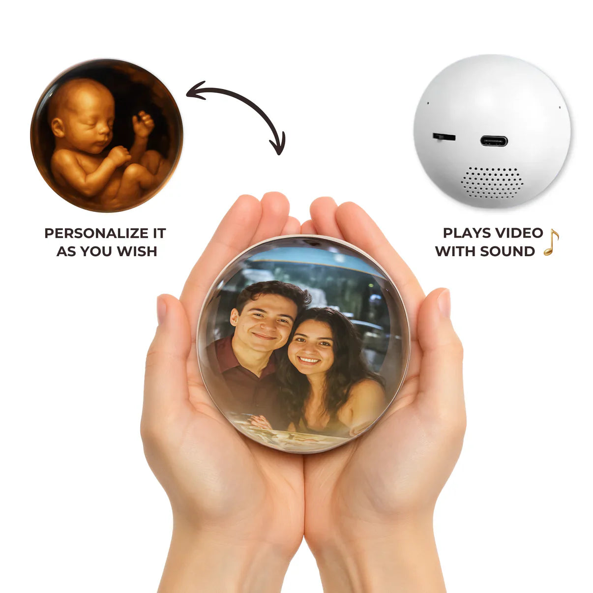 Enchanting Memory Lamp: Personalized Video Display Sphere for Cherished Moments
