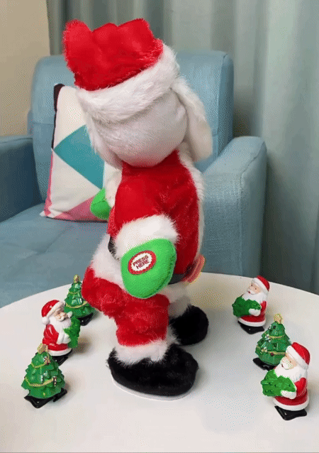 Animated Musical Climbing Santa Claus Decoration for Festive Christmas Holiday Fun
