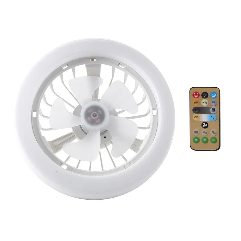Smart Ceiling Fan with Remote Control and LED Light