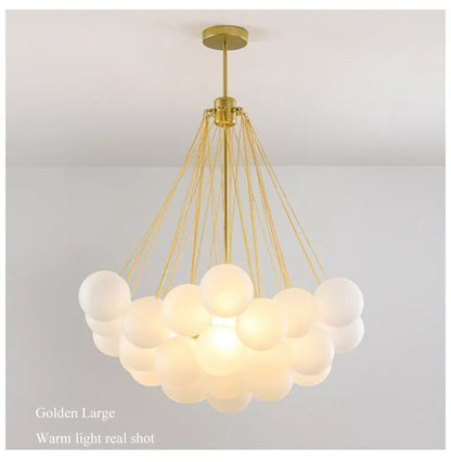 Bubble Glass Chandelier Frosted Glass
