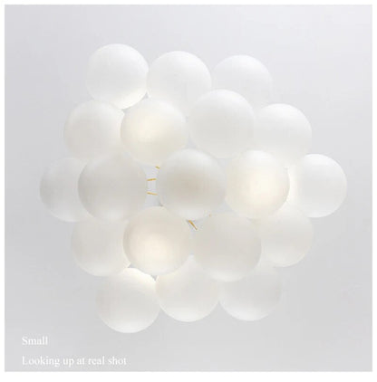 Bubble Glass Chandelier Frosted Glass