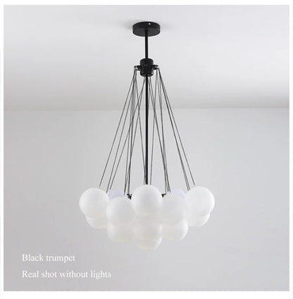 Bubble Glass Chandelier Frosted Glass