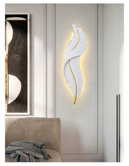 Led Feather Wall Lamp