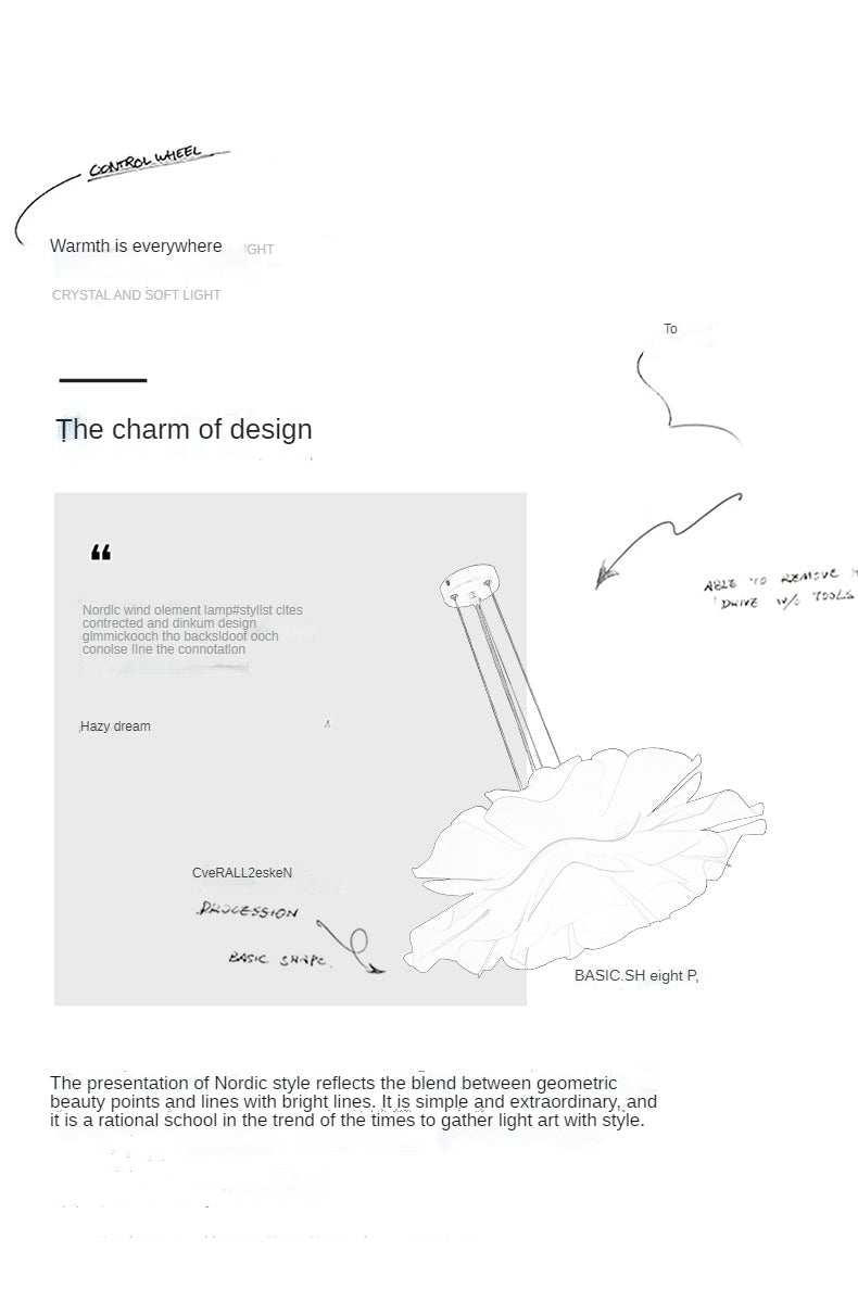 Petals Design Ceiling Bedroom Modern LED Chandelier on Sale