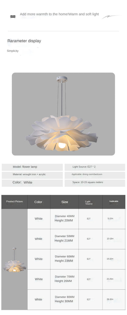 Petals Design Ceiling Bedroom Modern LED Chandelier on Sale