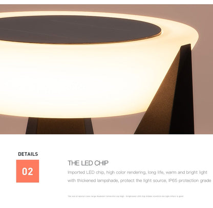 Outdoor Solar Lights Garden Light Column Lamps Waterproof Fence Gate Cap Light