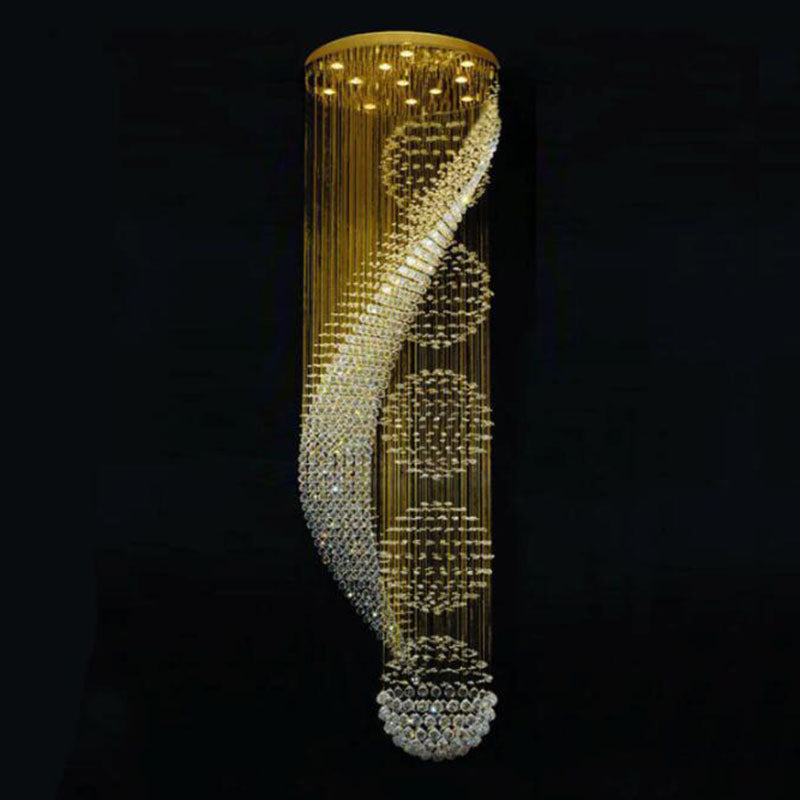 Long Double Staircase Modern Chandelier