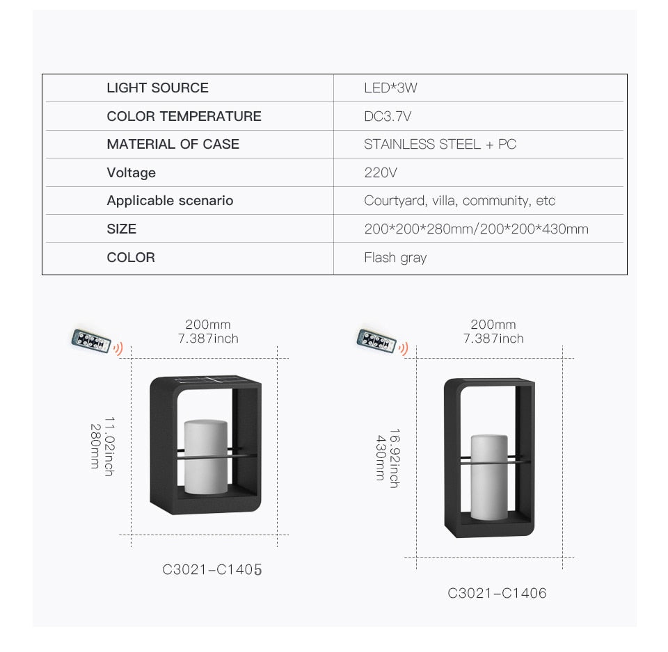 Garden Pathway Solar Led Light Lawn Lamps Waterproof Auto On/off