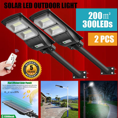 Solar Street Outdoor Light Lamp Panel With Remote Control