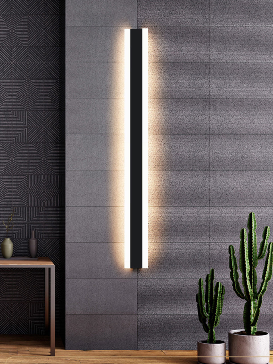 Modern Waterproof Outdoor Long Strip LED Wall Lamp on Sale