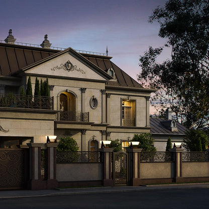 Outdoor Solar Lights Garden Light Column Lamps Waterproof Fence Gate Cap Light