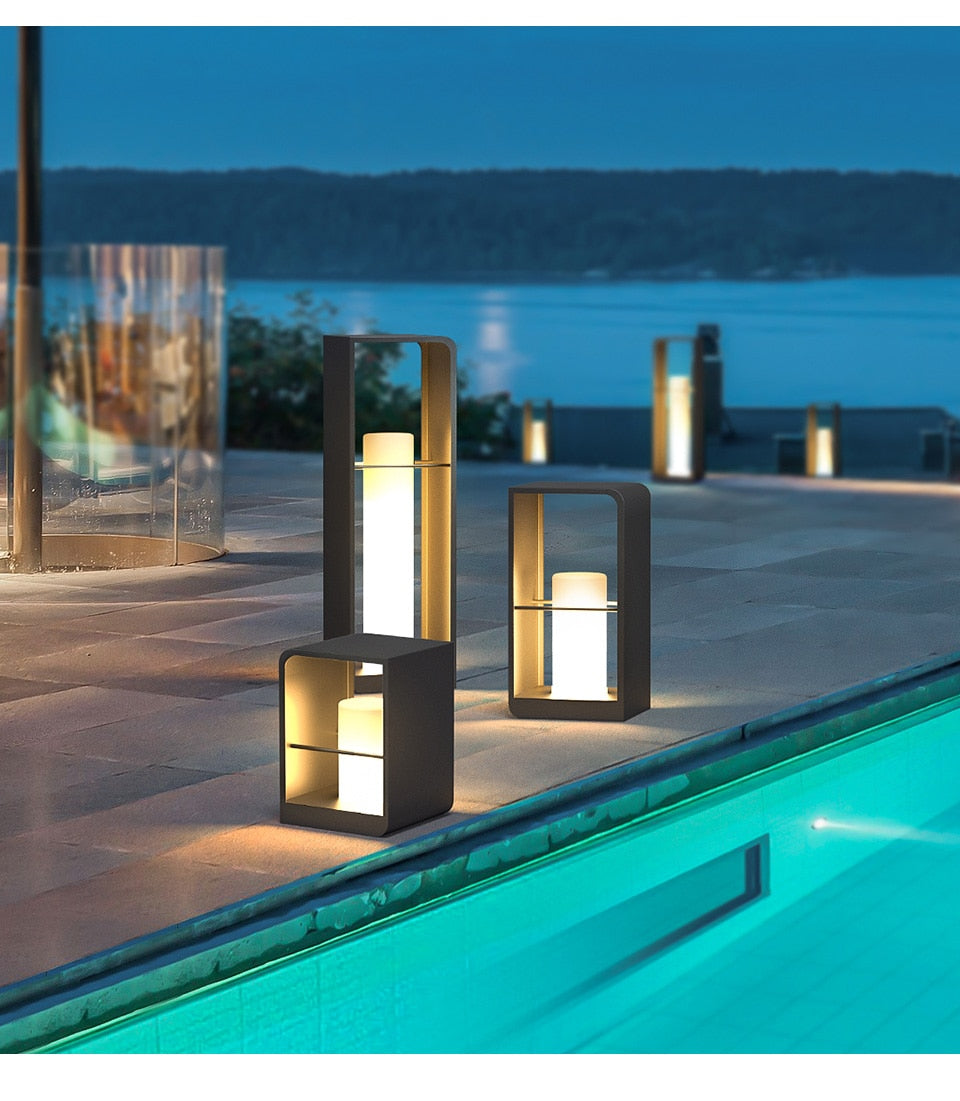 Garden Pathway Solar Led Light Lawn Lamps Waterproof Auto On/off