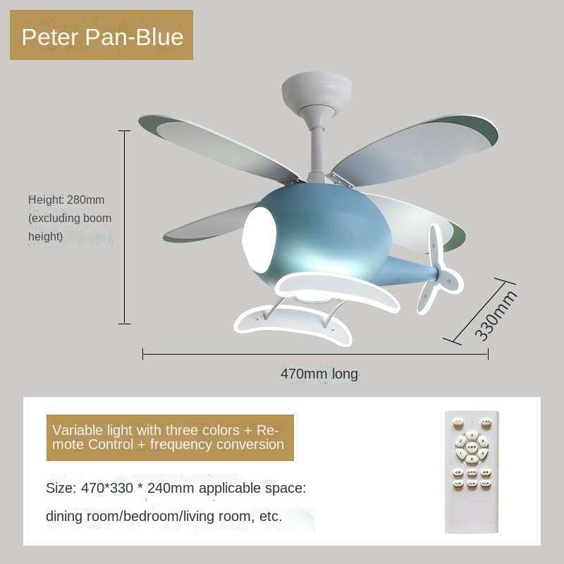 Children's Room Airplane Ceiling Fan Lights