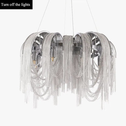 Atlantis Aluminum Chain Pendant Light - Luxurious Modern Chandelier