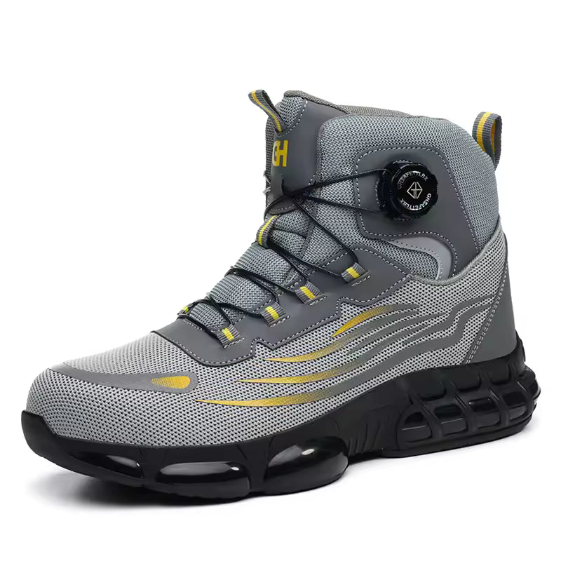 New Rotating Button Safety Shoes Anti-smash Anti-puncture Work Shoes