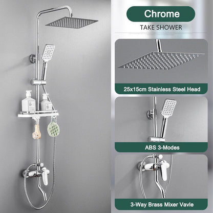Thermostatic Digital Display Rain Shower Faucet Bidet Faucet Spout Faucet Bathroom Faucet Set