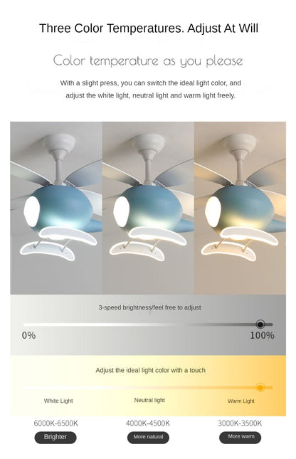 Children's Room Airplane Ceiling Fan Lights