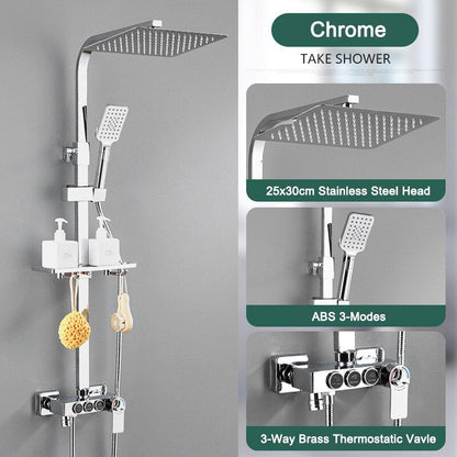 Thermostatic Digital Display Rain Shower Faucet Bidet Faucet Spout Faucet Bathroom Faucet Set