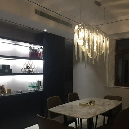 Atlantis Aluminum Chain Pendant Light - Luxurious Modern Chandelier