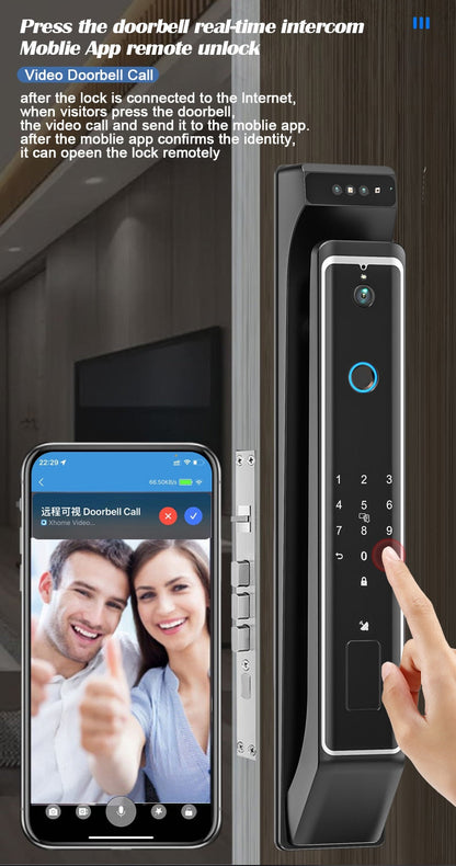 New Fingerprint Door Lock 3D Face Recognition Smart Door Lock