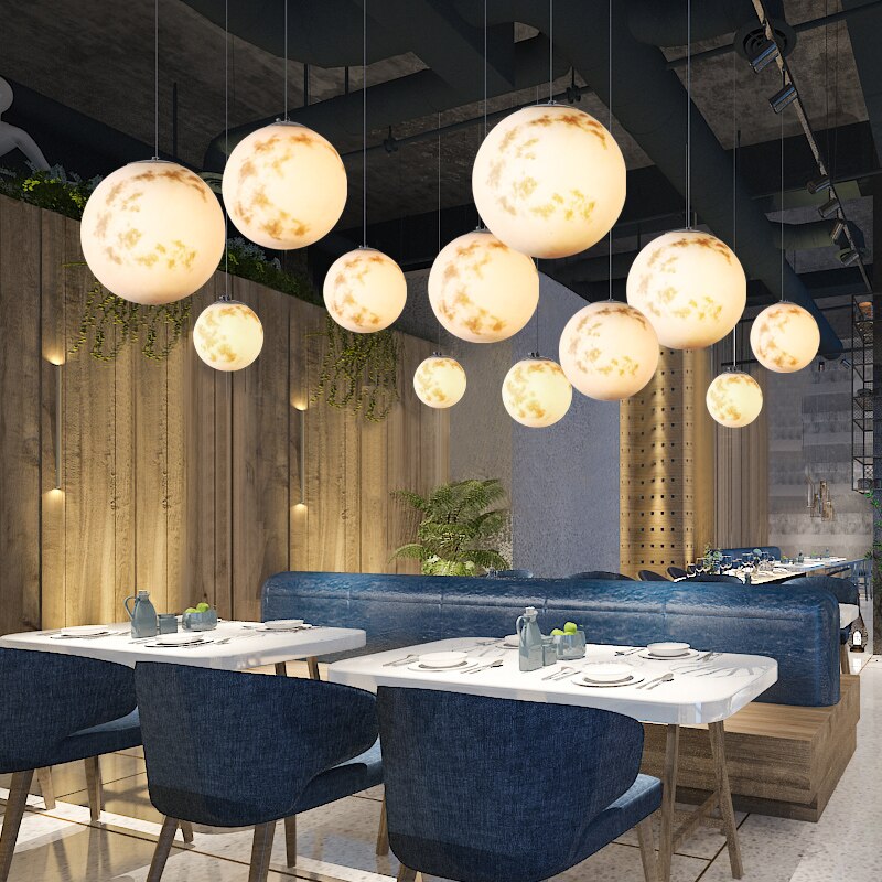 Nordic Modern Creative Full Moon Chandelier