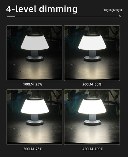 Solar Powered Table Led Lamp Outdoor Modern