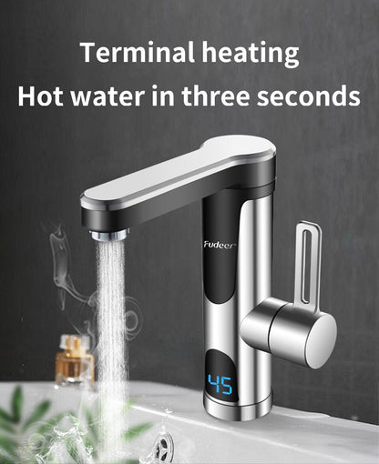 Instant Water Heater Faucet for Basin Tap 220V 3400W Tankless LCD Display