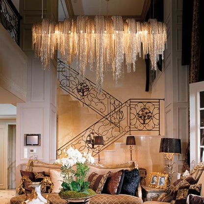 Atlantis Aluminum Chain Pendant Light - Luxurious Modern Chandelier