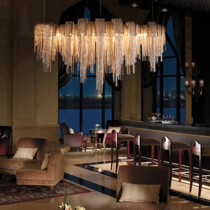 Atlantis Aluminum Chain Pendant Light - Luxurious Modern Chandelier