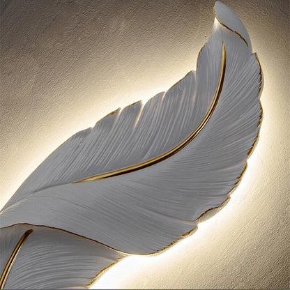 Led Feather Wall Lamp