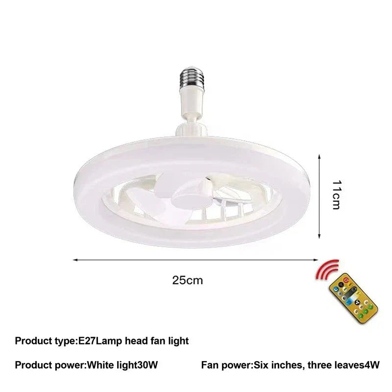 Smart Ceiling Fan with Remote Control and LED Light