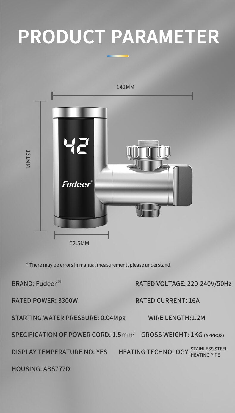 Instant Electric Hot Water Faucet Adapter