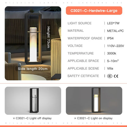 Garden Pathway Solar Led Light Lawn Lamps Waterproof Auto On/off