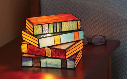 Stacked Books Desk Lamp