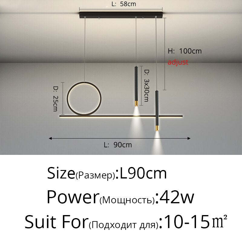 Nordic Minimalist Decoration Led Chandelier