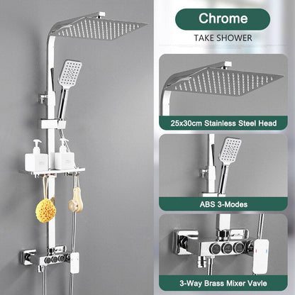 Thermostatic Digital Display Rain Shower Faucet Bidet Faucet Spout Faucet Bathroom Faucet Set