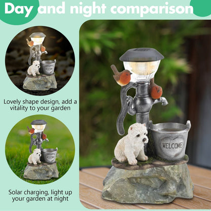 Solar LED Light Animals Decorative Figurine With Light Outdoor Garden Lawn