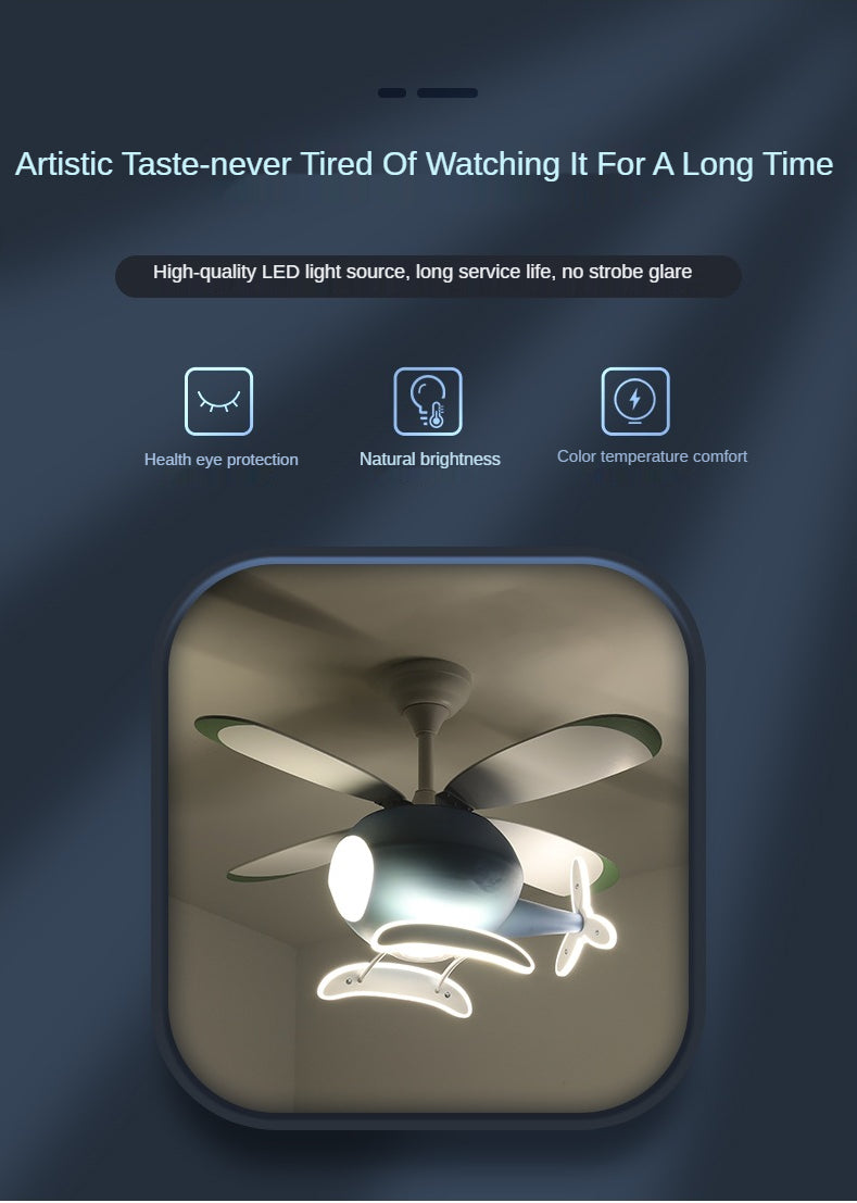 Children's Room Airplane Ceiling Fan Lights