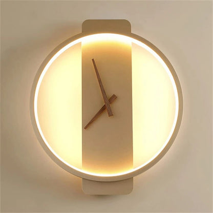 LED Clock Wall Lamp