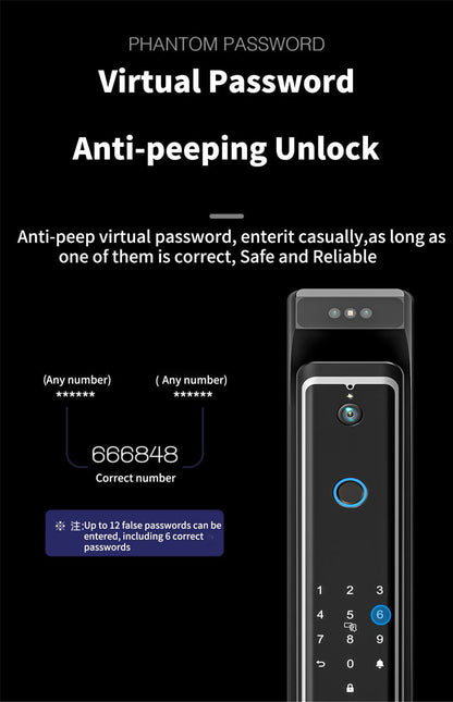 New Fingerprint Door Lock 3D Face Recognition Smart Door Lock