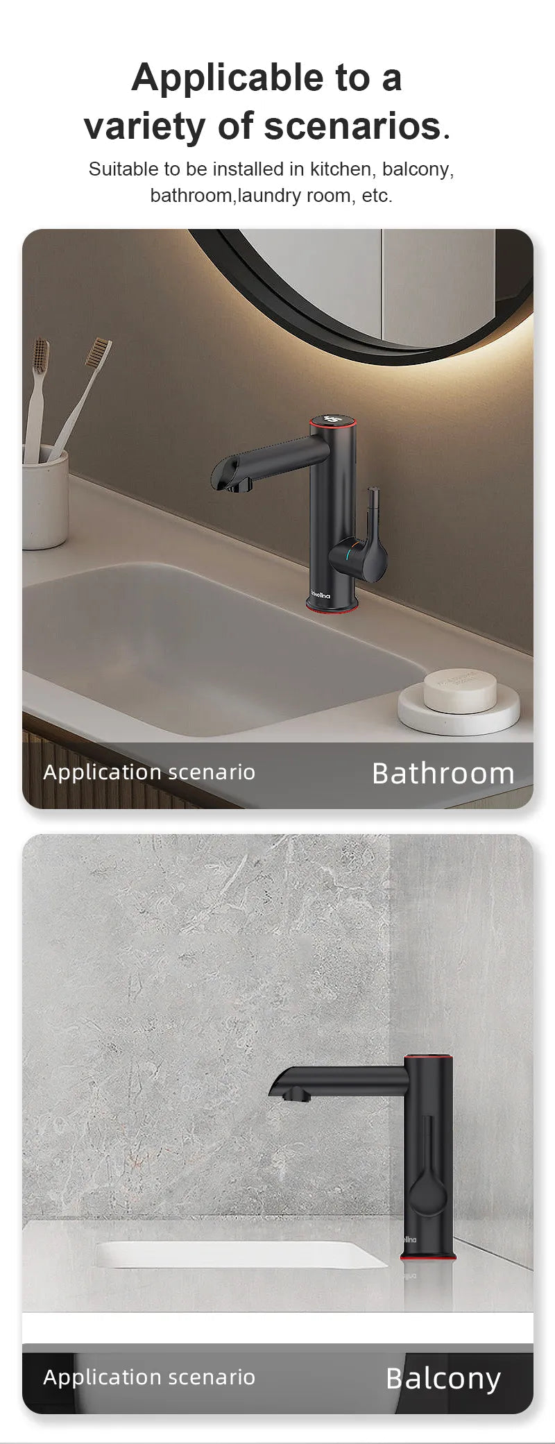 Electric Instant Heater Faucet Stainless Steel