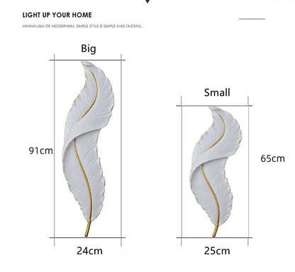 Led Feather Wall Lamp