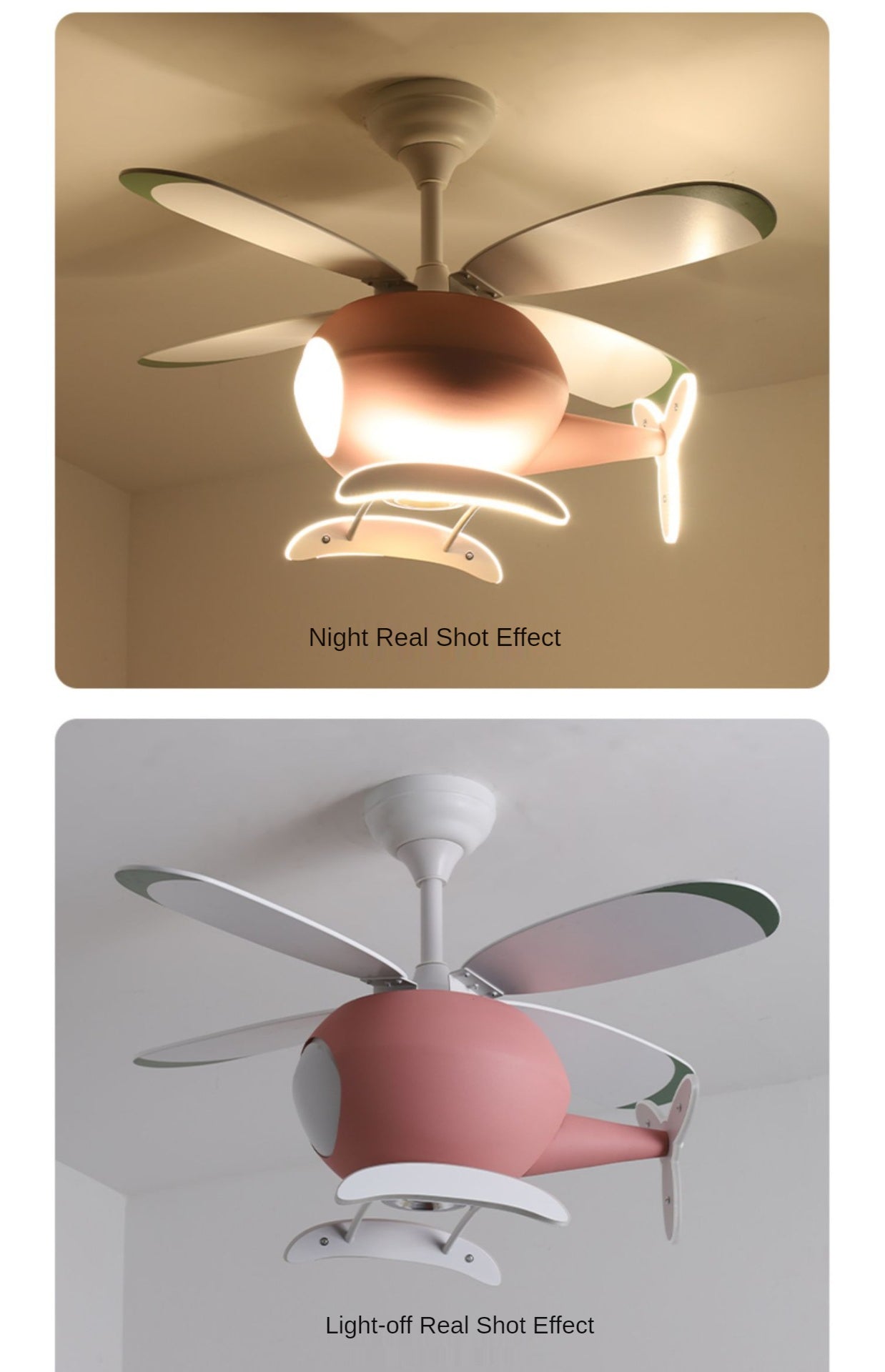 Children's Room Airplane Ceiling Fan Lights