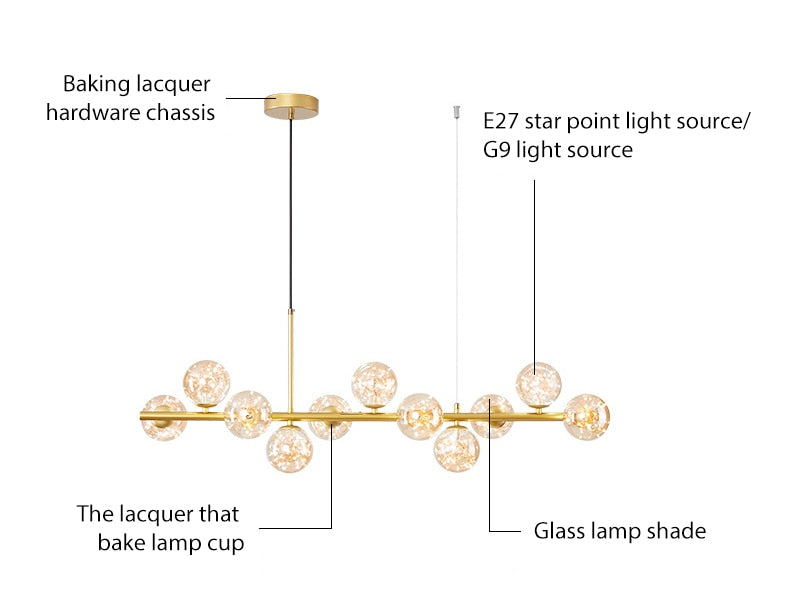 Modern Pendant Glass Ball Chandeliers